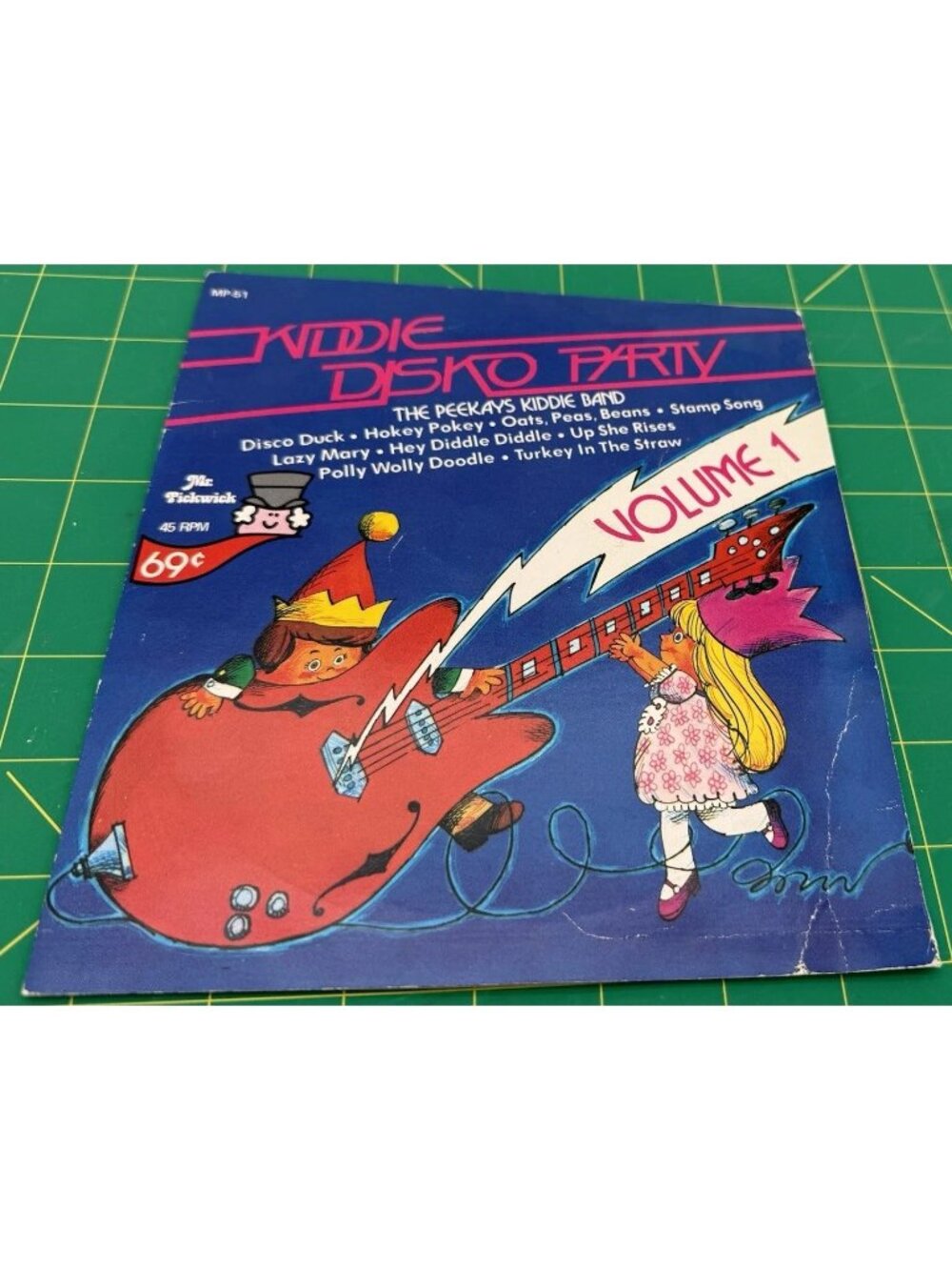 Vtg Mr. Pickwick Kiddie Disko Party Record Peekays Kiddie Band 9 Tunes 45 RPM